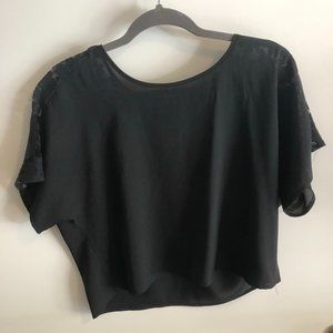 Black Crop top with Lace